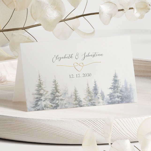 Pine Trees Forest Wedding Place Card (Creator Uploaded)