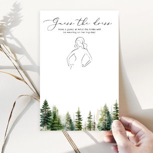 Pine trees  Guess the dress bridal shower game