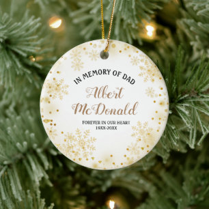 Pine Trees In Memory of Dad Christmas Ornament