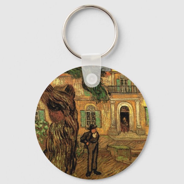 Pine Trees in Saint-Paul by Vincent van Gogh Key Ring (Front)