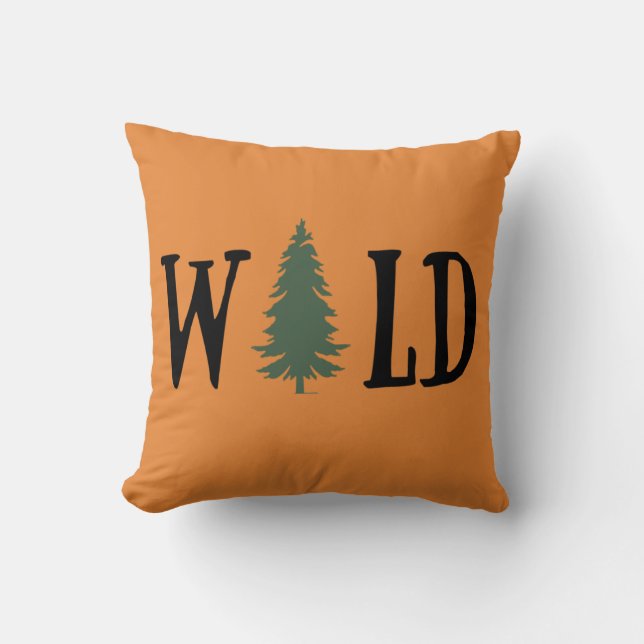 Pine trees in the wild forest cushion (Front)