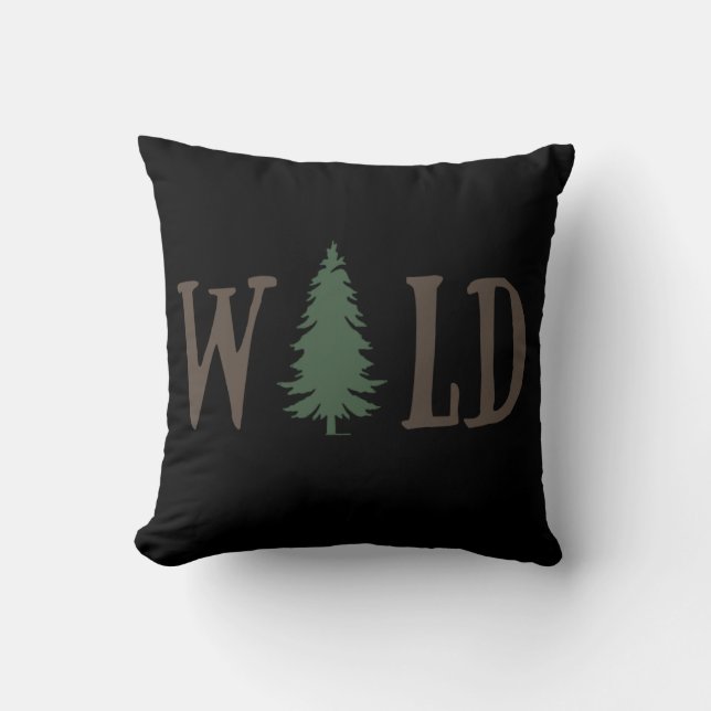 Pine trees in the wild forest cushion (Front)