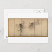Pine Trees Left Hand Screen by Hasegawa Tohaku Postcard (Front/Back)