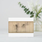 Pine Trees Left Hand Screen by Hasegawa Tohaku Postcard (Standing Front)