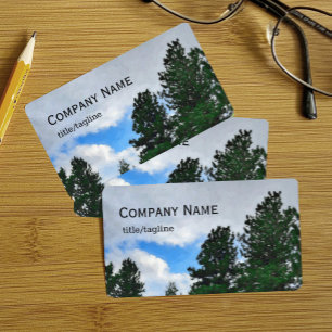 pine trees nature art landscape outdoors business card