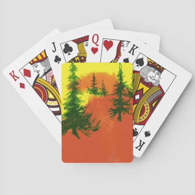 Pine Trees Playing Cards (Back)