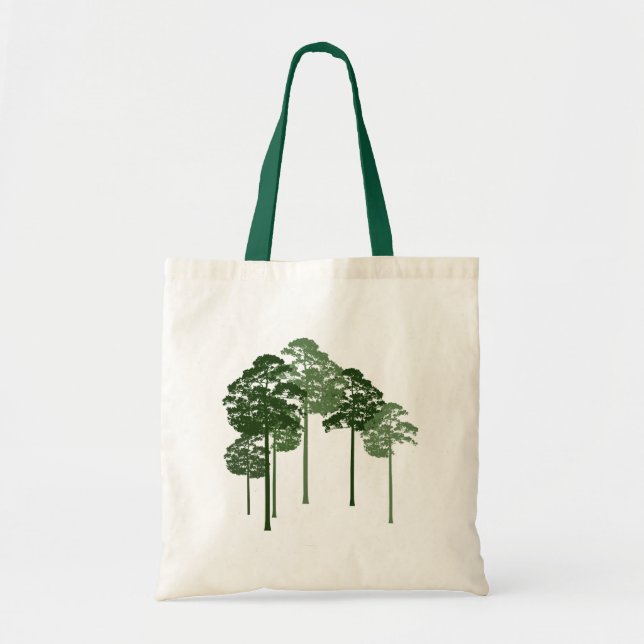 Pine Trees Silhouette Bag (Front)