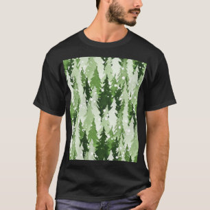 Pine Trees Snow: Watercolor Christmas. T-Shirt