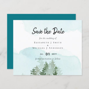 Pine Trees Teal and Sage Wedding
