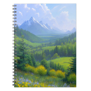 Pine Trees Unite in Nature's Tapestry Notebook