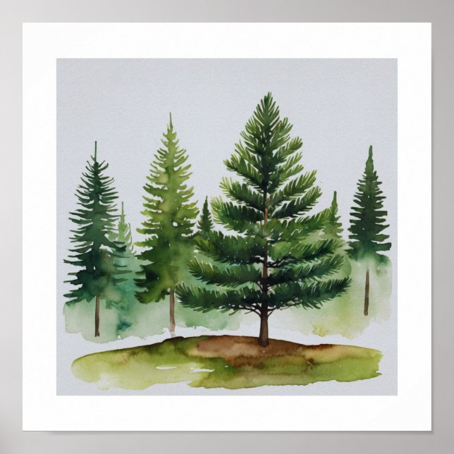 Pine Trees Wall Art (Front)