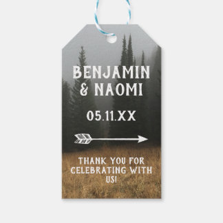Pine Trees Wedding Thank You Gift Tags