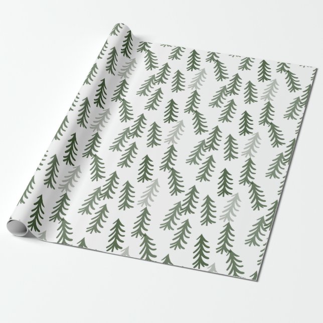 Pine trees wrapping paper (Unrolled)