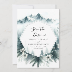 Pine Whimsical Mountain Wedding Save The Date