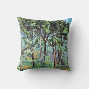 Pine with Viaduct by Paul Cezanne, Vintage Art Cushion