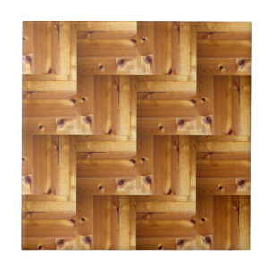 Pine Wood Herringbone Pattern Tile