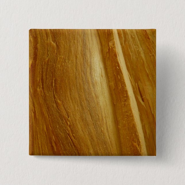 Pine Wood II Faux Wooden Texture 15 Cm Square Badge (Front)