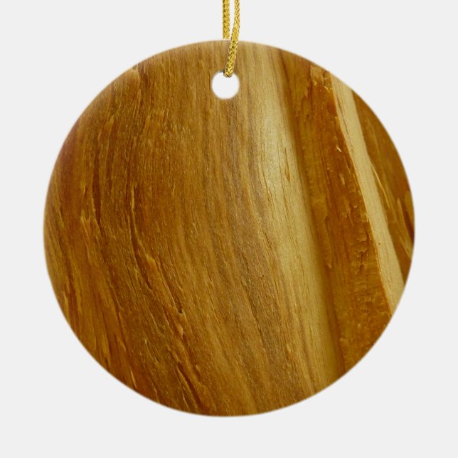Pine Wood II Faux Wooden Texture Ceramic Tree Decoration (Front)