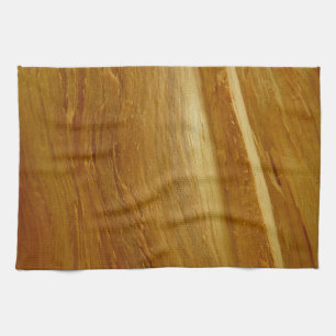 Pine Wood II Faux Wooden Texture Tea Towel
