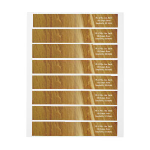 Pine Wood II Faux Wooden Texture Wrap Around Label