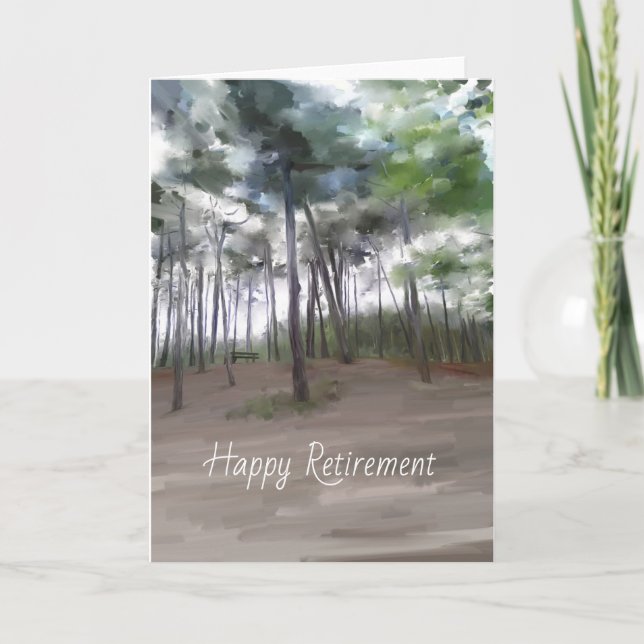 Pine woods retirement card (Front)