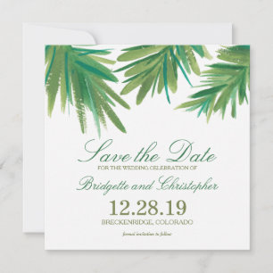 Pine Woods Watercolor Save the Date