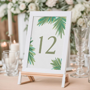 Pine Woods Watercolor   Wedding Table Number