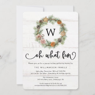 Pine  Wreath White Distressed Wood Christmas Party