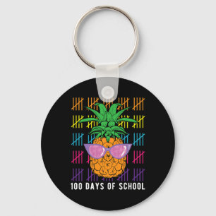 Pineapple 100 Days Of School Teacher And Student G Key Ring
