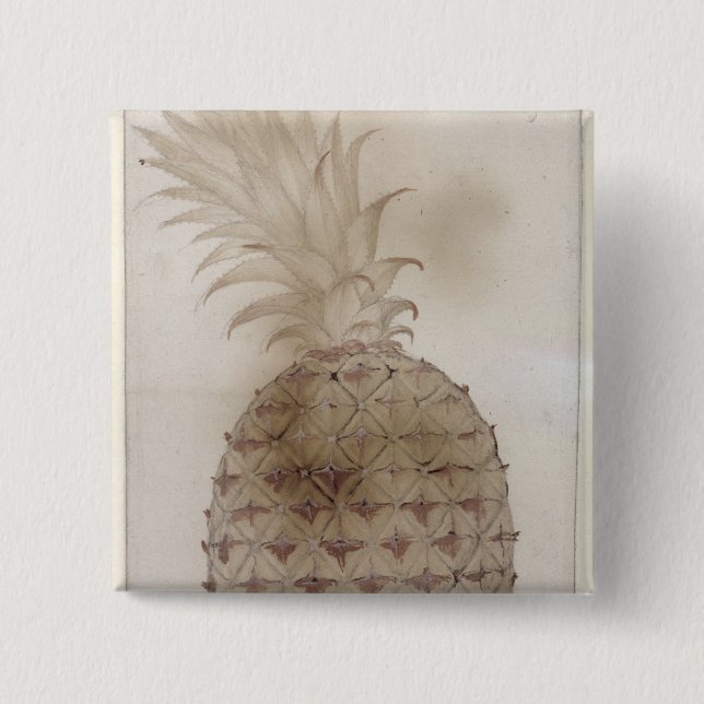 Pineapple, 15 Cm Square Badge (Front)
