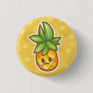 Pineapple:3 3 Cm Round Badge