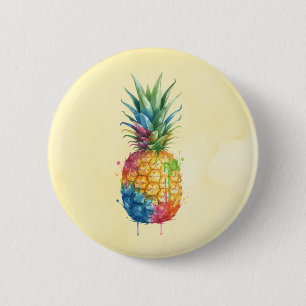 Pineapple 6 Cm Round Badge