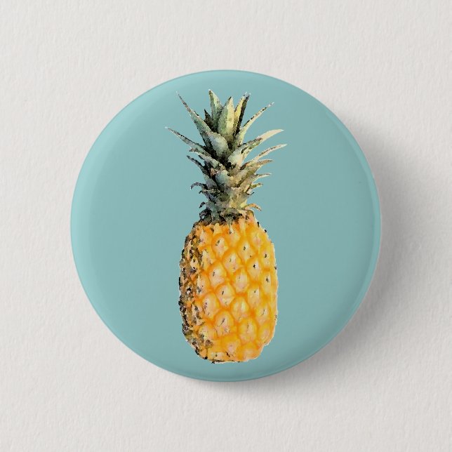 pineapple 6 cm round badge (Front)