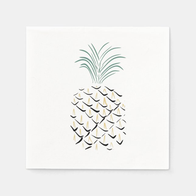 Pineapple Abstract Art Napkin (Front)