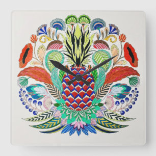 Pineapple Acrylic Wall Clock