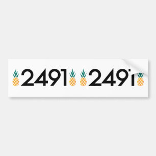 Pineapple address bumper sticker
