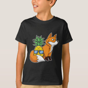 Pineapple Aloha Beaches Hawaii Fox - Red Fox T-Shirt