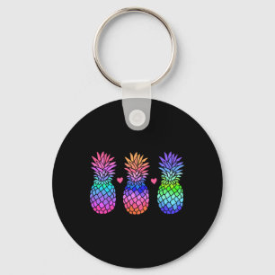 Pineapple Aloha Hawaii Tropical Fruit Summer Vacat Key Ring