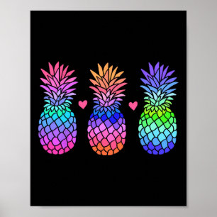 Pineapple Aloha Hawaii Tropical Fruit Summer Vacat Poster