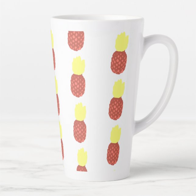 Pineapple Aluminium Water Bottle Latte Mug (Right)