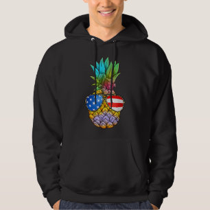 Pineapple American Sunglasses Independence Day 4th Hoodie