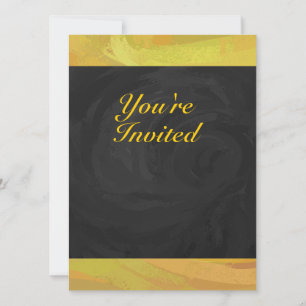 Pineapple and Black Party Invitation
