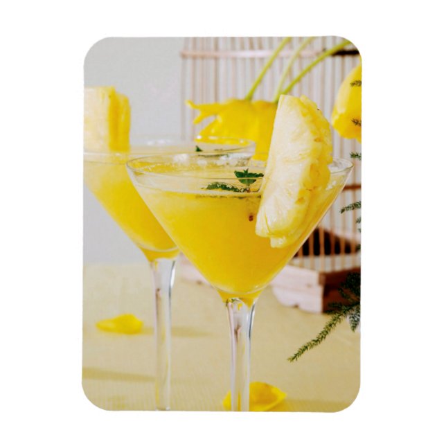 Pineapple and ginger Fresca cocktail Magnet (Vertical)