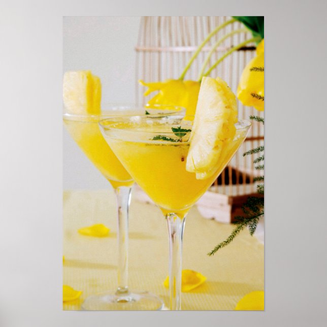 Pineapple and ginger Fresca cocktail Poster (Front)