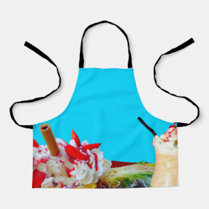 Pineapple and ice cream with a fruit smoothie apron