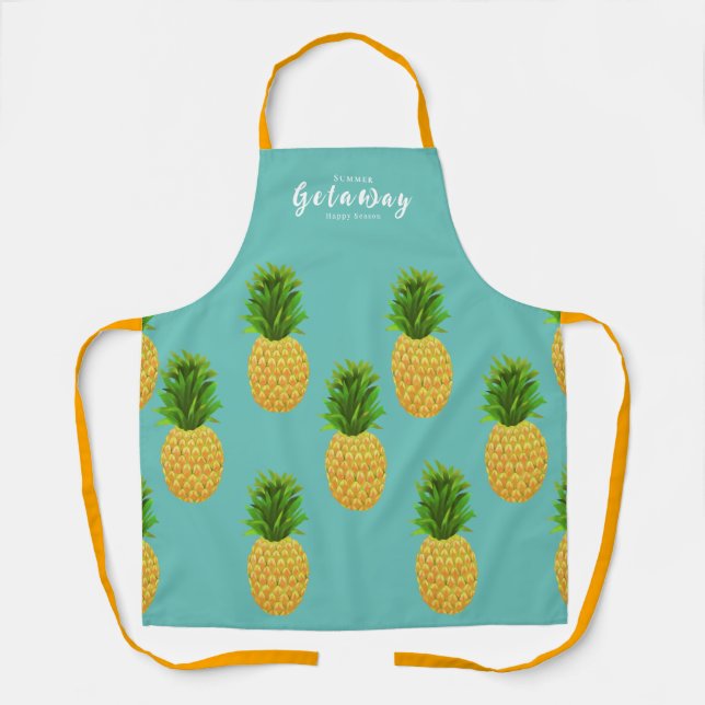 Pineapple Aqua Apron (Front)