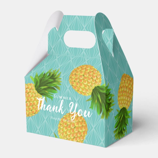 Pineapple Aqua Favour Box (Front Side)