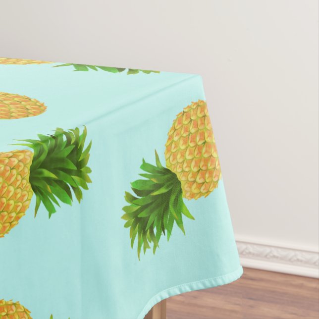 Pineapple Aqua Tablecloth (In Situ)