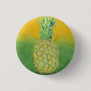 Pineapple Art 3 Cm Round Badge