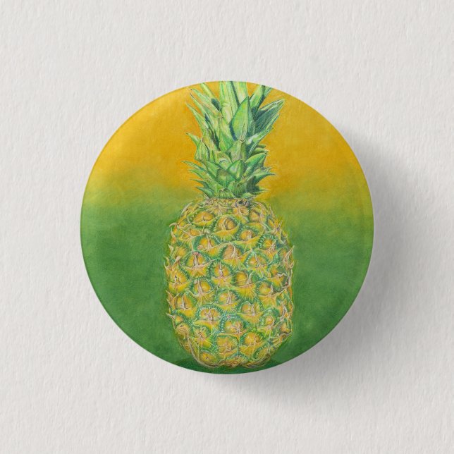 Pineapple Art 3 Cm Round Badge (Front)